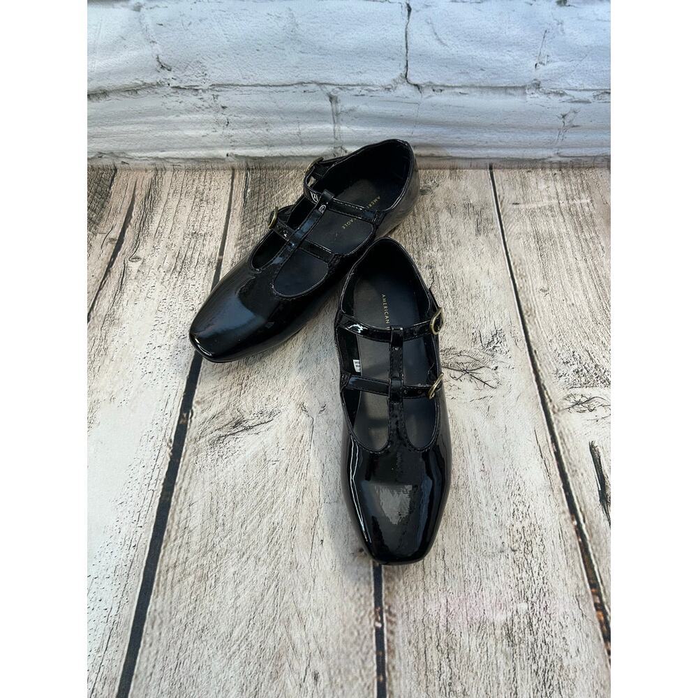 AMERICAN EAGLE Women’s Double-Strap Patent Leather Mary Jane Flats / Size: 5